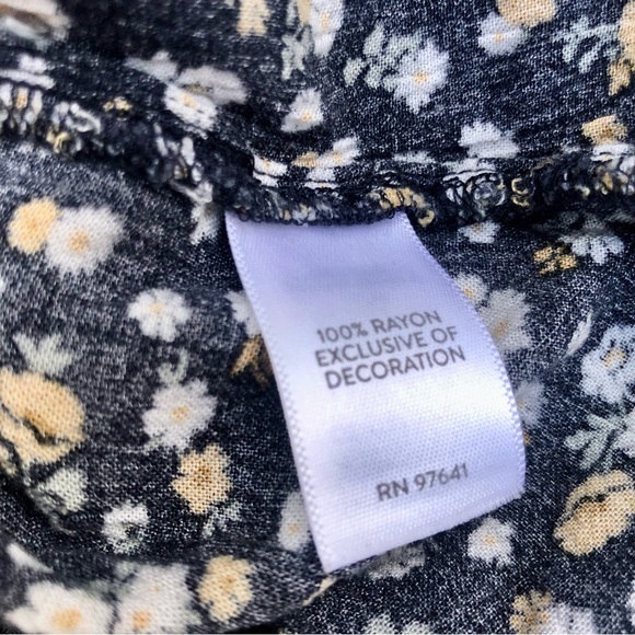 J. JILL Dress Embroidered BOHO Floral Womens Small Navy Blue Gold - Picture 8 of 12